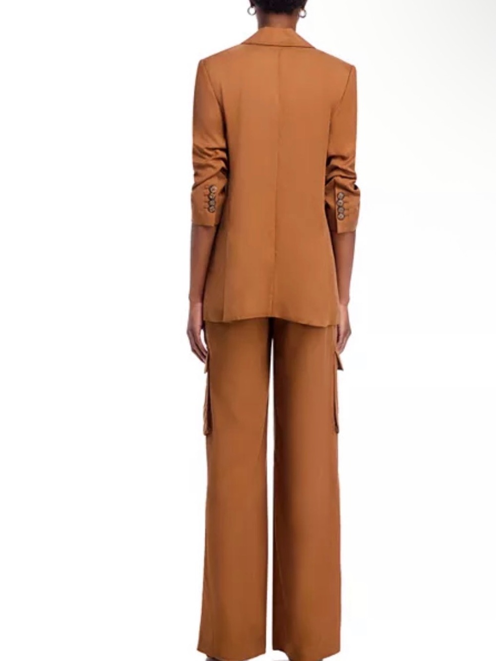 Veronica Beard Saul Pant Wide Leg Cargo khaki Pants in Whiskey brown tan NEW NWT - Picture 9 of 13